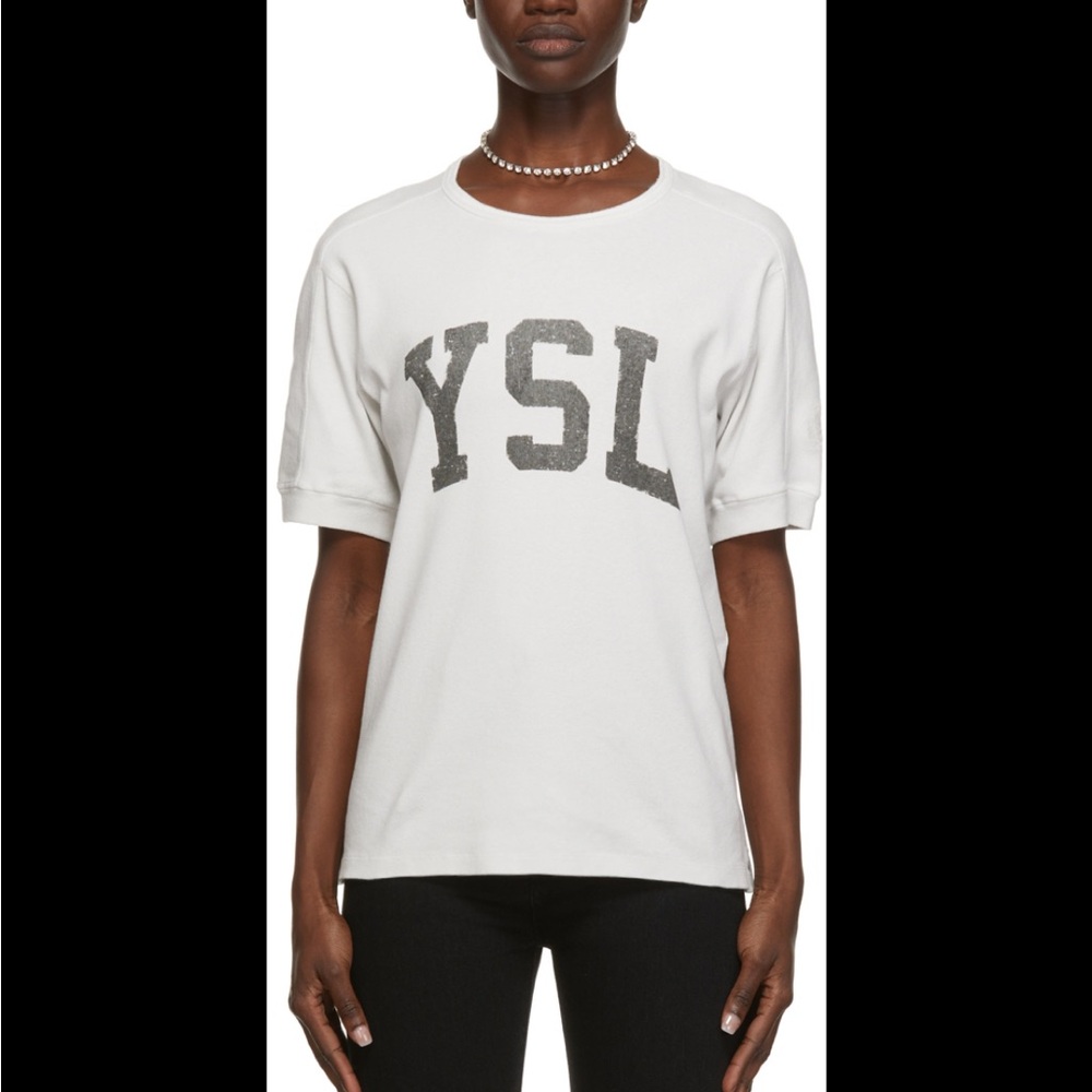 NWT Saint Laurent Paris YSL vintage logo tee - small